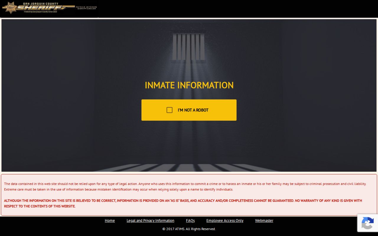 San Joaquin County Who Is in Custody roster search